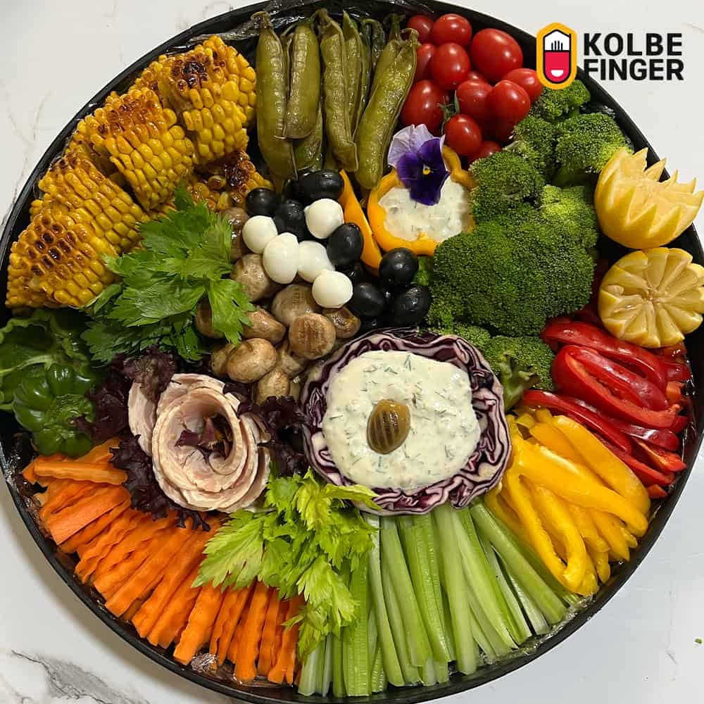 سینی سبزیجات و دیپ