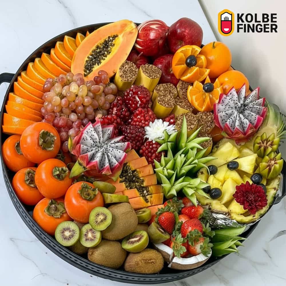 سینی میوه استوایی و فصل